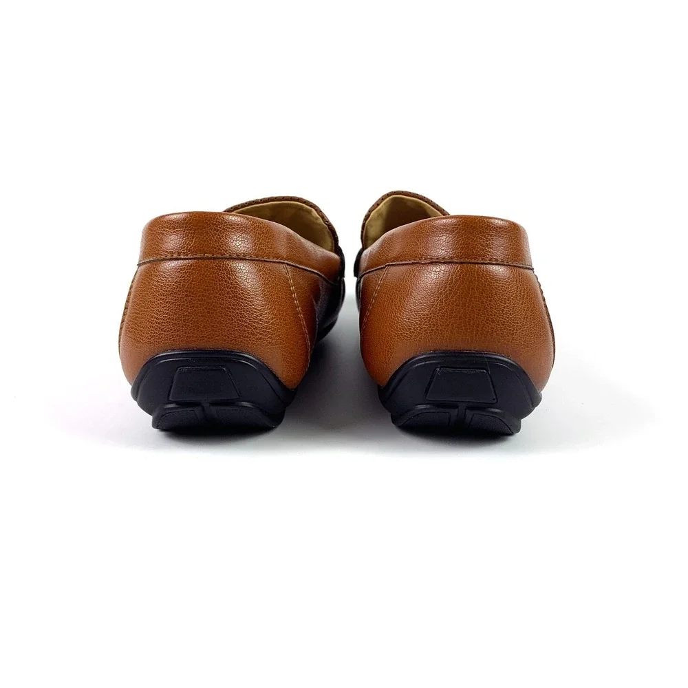 Fortune by Liberty Penny Loafers Mens Sz 11 US 44 Euro Cognac Leather Upper READ